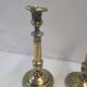 Paire de bougeoirs anciens en laiton