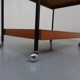 Minimalist Rollable Teak Serving Cart, 1960s