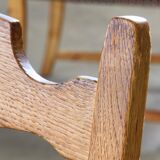 Vintage 1960s Danish farmhouse oak dining chairs in the style of Henning Kjærnulf