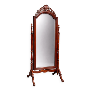 Miroir psyché. Acajou - massif