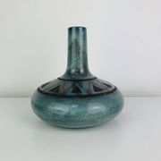 Vintage ceramic vase pottery Kings of Majorca in Perpignan, geometric.