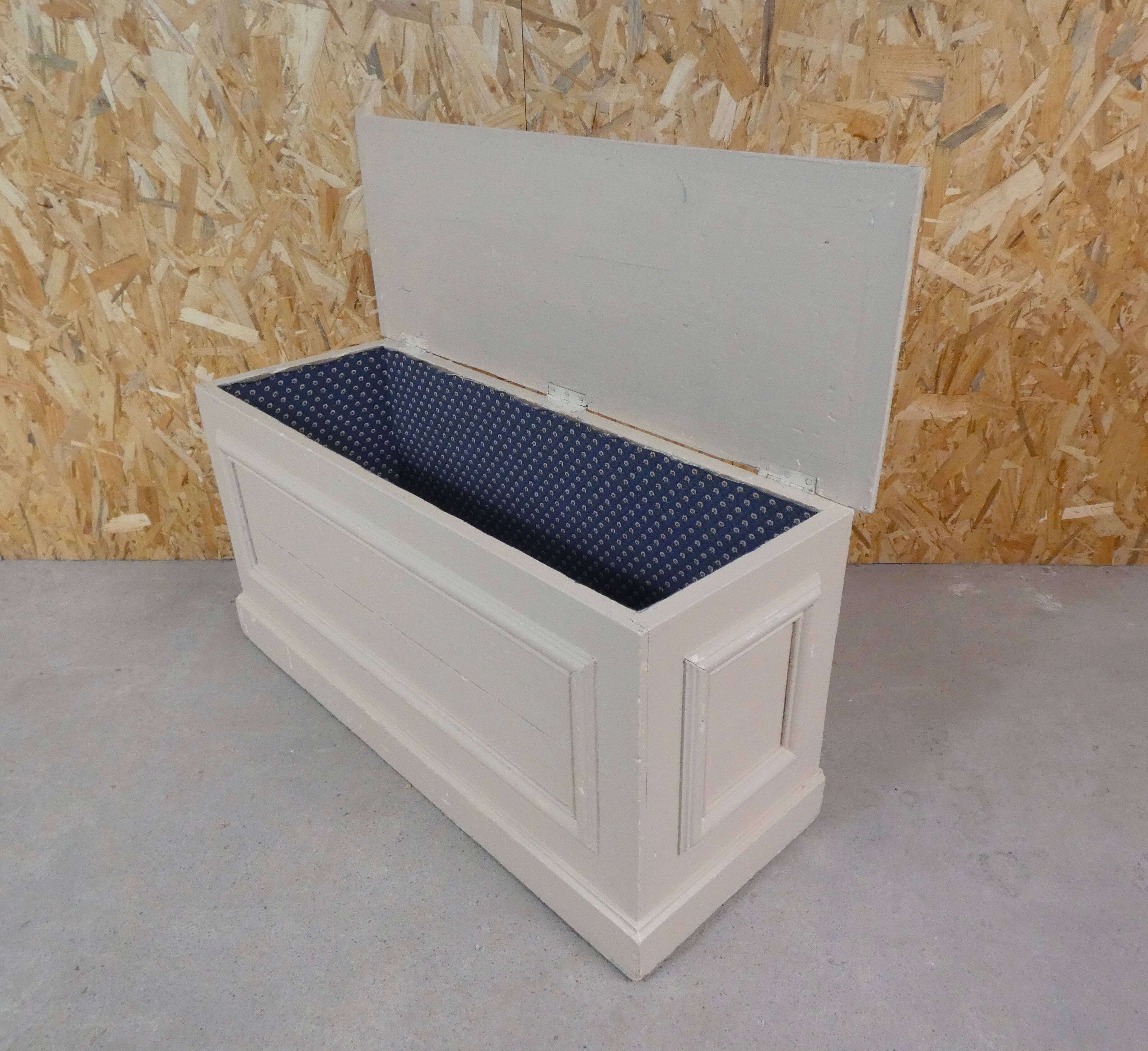 old solid wood bench chest