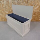 old solid wood bench chest