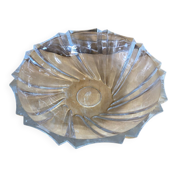 Coupe ancienne alpina cristal moulé art déco vintage