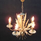 Lustre floral Hollywood Regency, années 1970