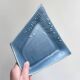 Vintage blue studio pottery signed dish