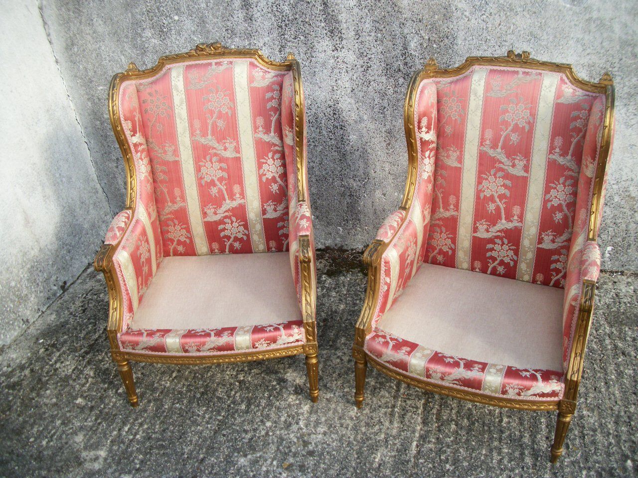 Pair of shepherdess armchairs