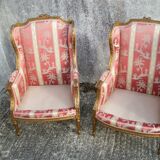 Pair of shepherdess armchairs