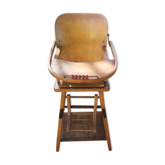 Chaise haute enfant  Baumann années 1950