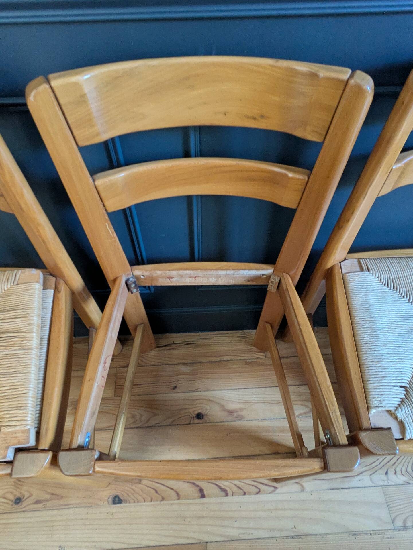 Set of six chairs Maison Regain 1970s/80s