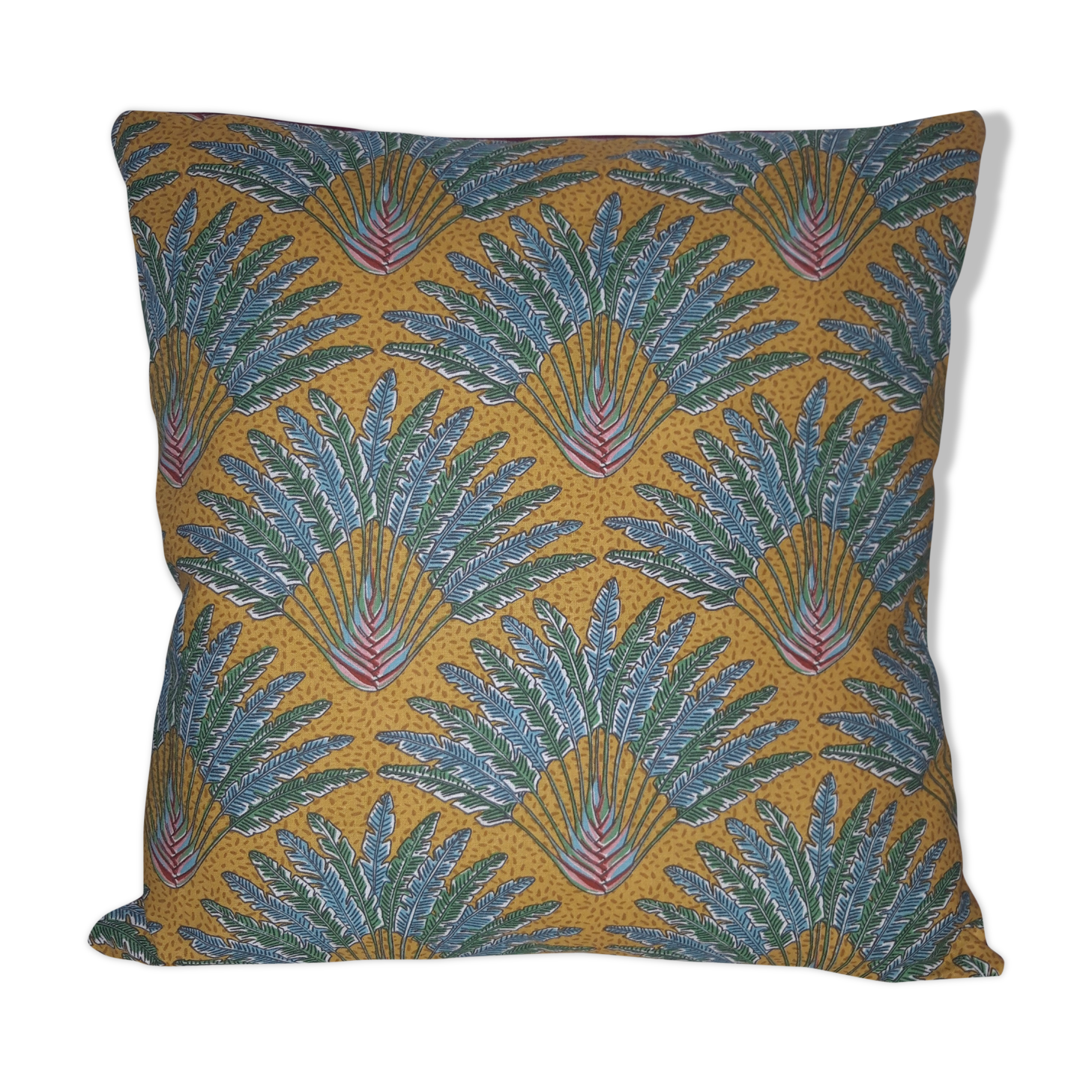 Vintage pattern cushion "Traveller's Tree"