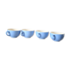 Ensemble de 4 tasses bleue et beige Villeroy et Boch vintage