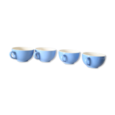 Ensemble de 4 tasses bleue et beige Villeroy et Boch vintage