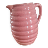 Glazed stoneware pitcher