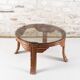 Table basse vintage en rotin