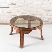Vintage rattan coffee table