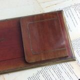 Folding bookend in Wood and Brass late nineteenth early twentieth