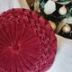Coussin velour bordeau