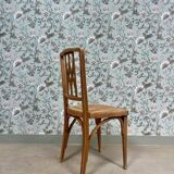 Art Nouveau chair in wood and canework