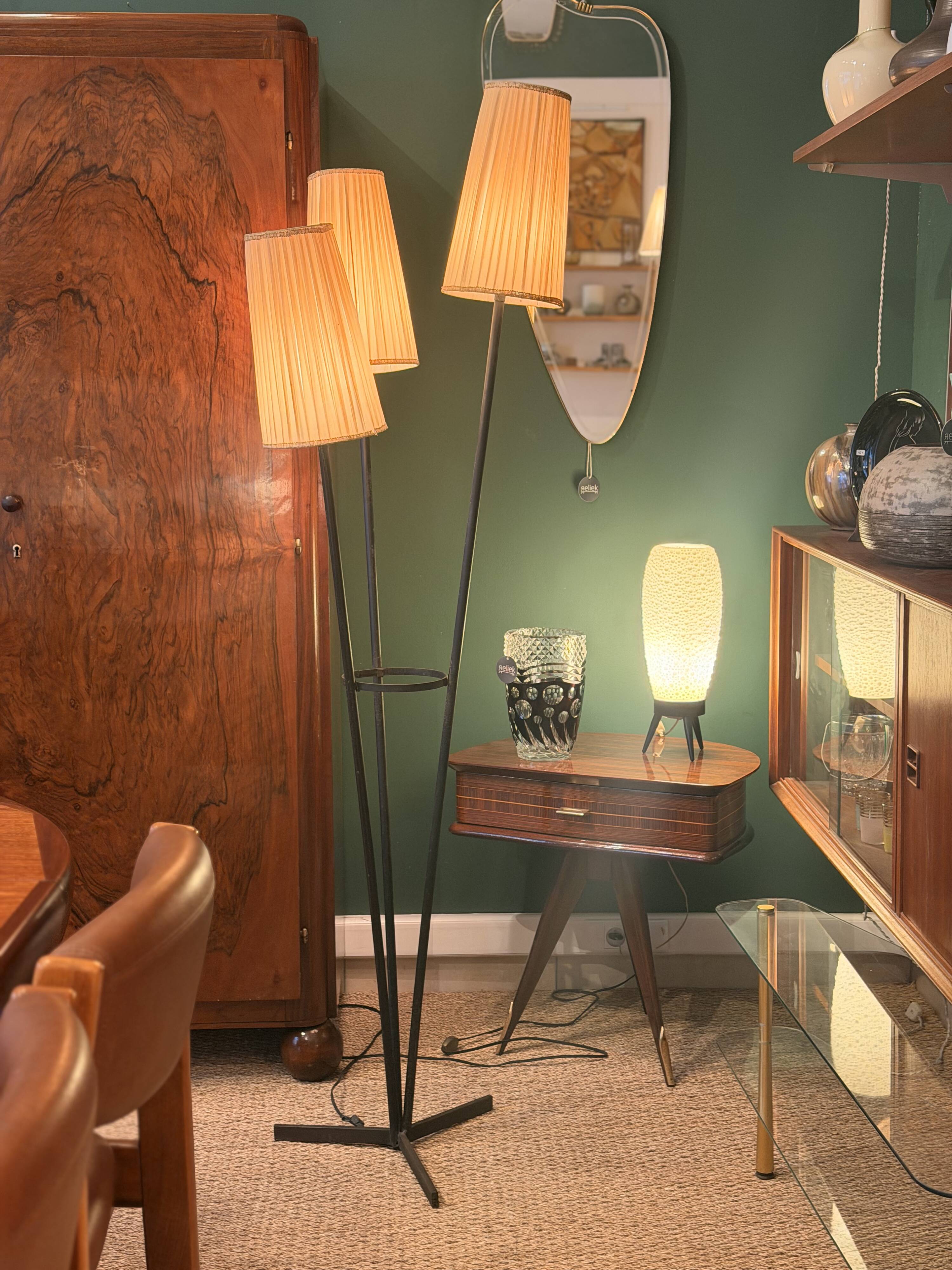 1950s tripod floor lamp