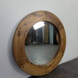 Wall mirror in pine by Uno Kristiansson, Sweden, 1960