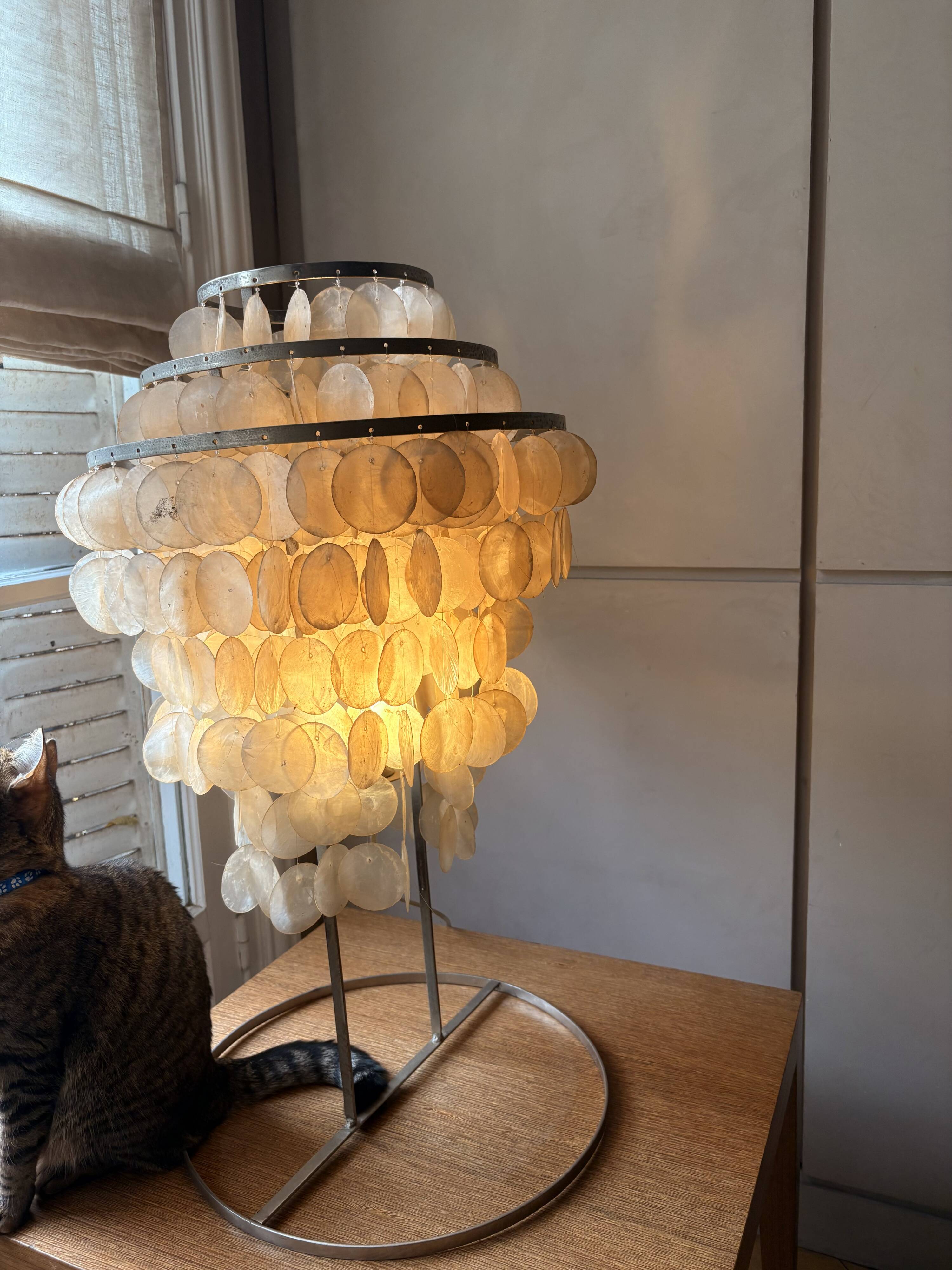 vintage mother-of-pearl lamp