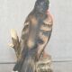 Matte porcelain bird sculpture from Milan by Eda Mann, American Blackbird