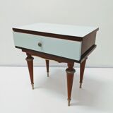 Vintage wooden bedside table / spindle legs