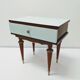 Vintage wooden bedside table / spindle legs