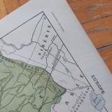 Old geographical map of Europe Larousse