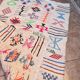 Handmade wool Berber rug – Colourful bohemian Moroccan kilim