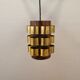 Danish hanging lamp from the 70s, in thin cut metal.