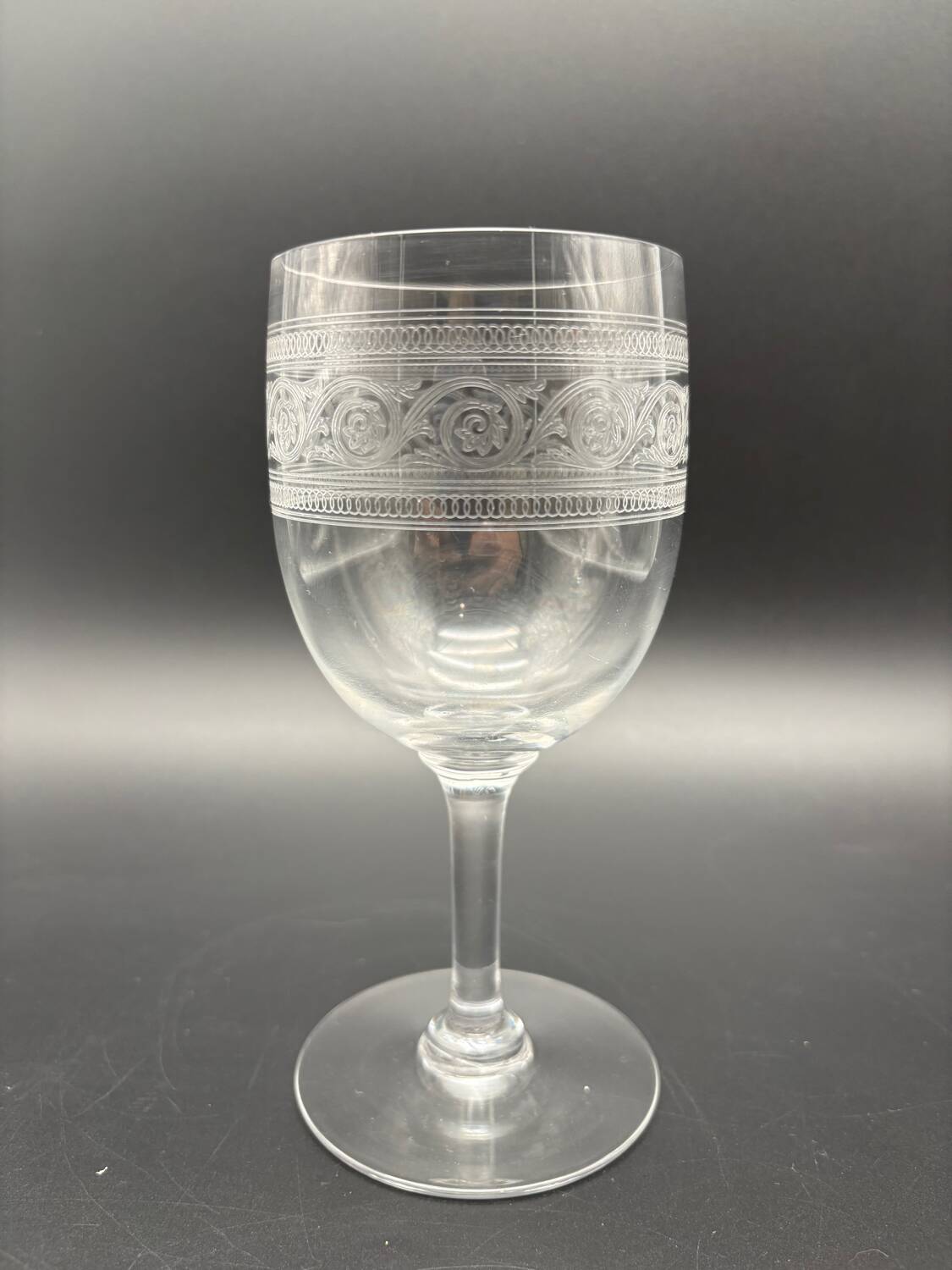 Baccarat crystal glassware and decanter set, Athenian engraving