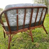 2-seater rattan bench