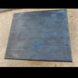Table basse en chêne Shou Sugi Ban et piètement en étoile en aluminium
