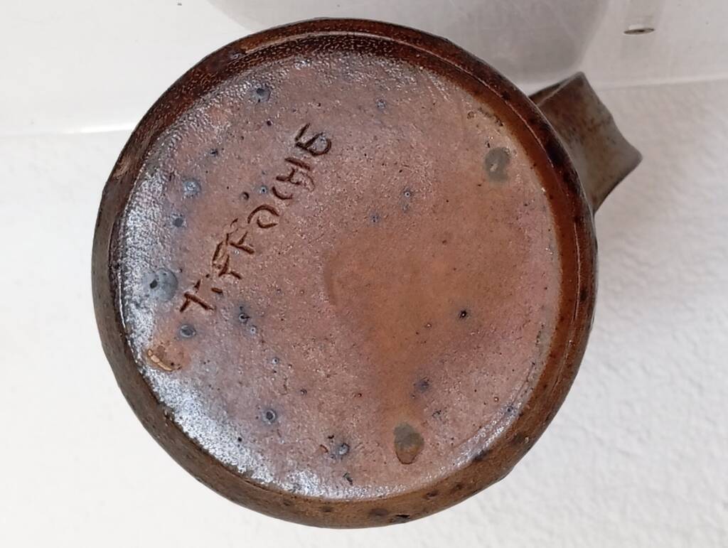 Gustave Tiffoche stoneware pitcher