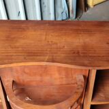 Bar pivotant années 50 en bois exotique, double face