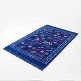 Small Moroccan Sabra rug blue 100x150 cm