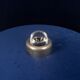 Joe Colombo Biglia Crystal and Metal Ashtray for Arnolfo di Cambio Italy 1970