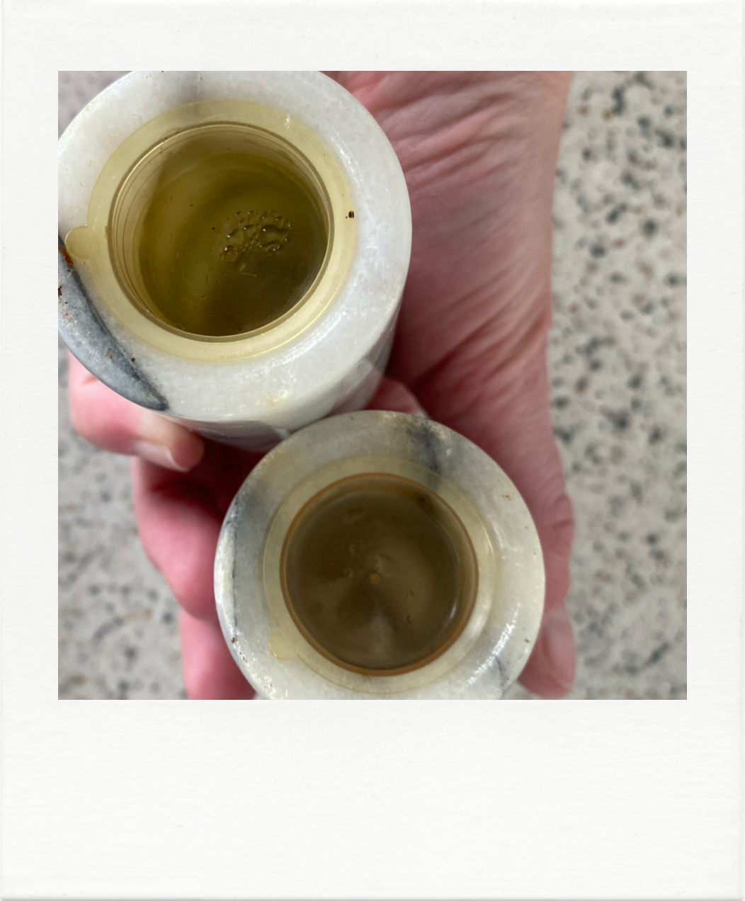 Marble salt and pepper shaker