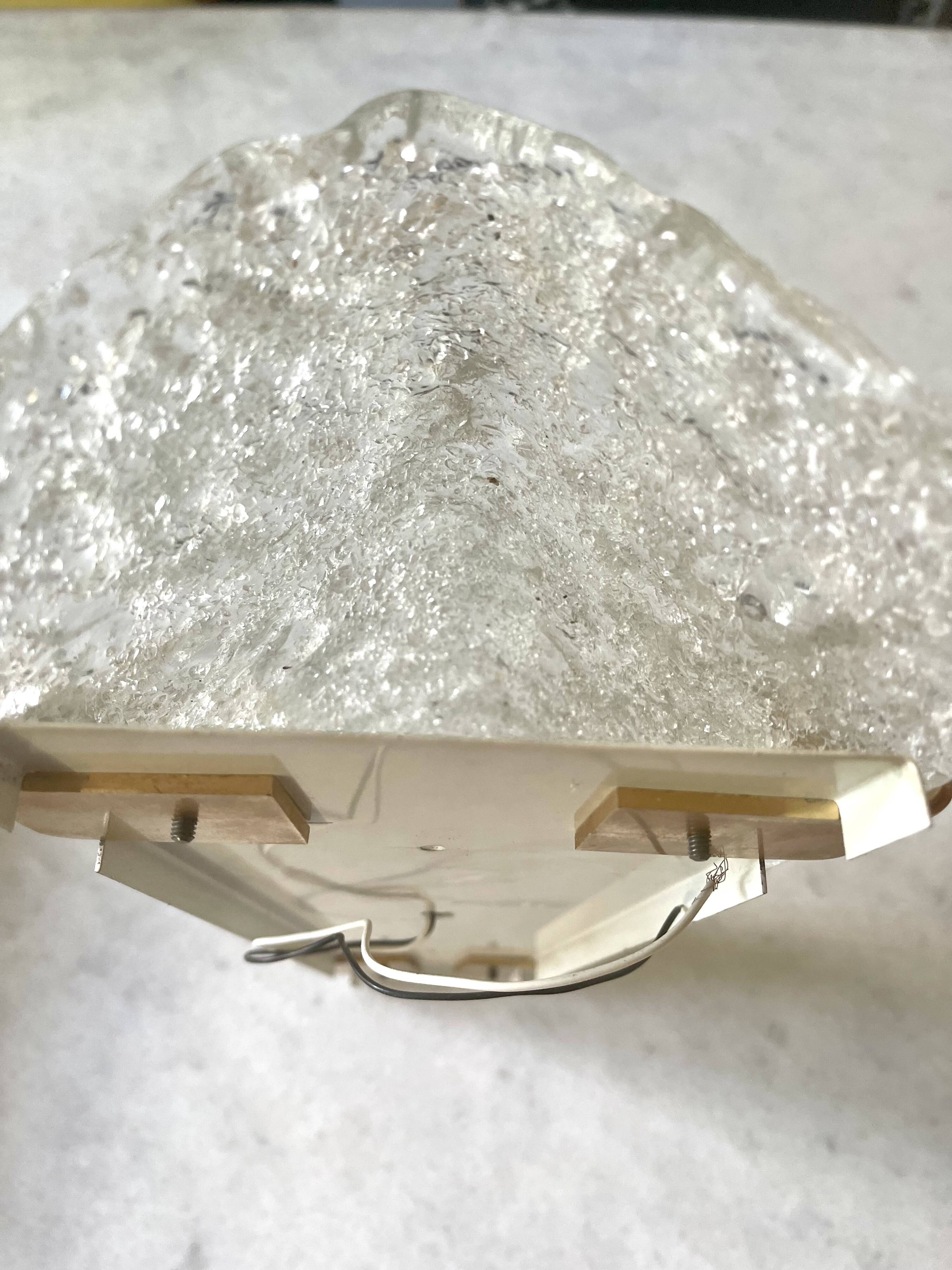 Arlus pair of Murano glass and brass wall lights