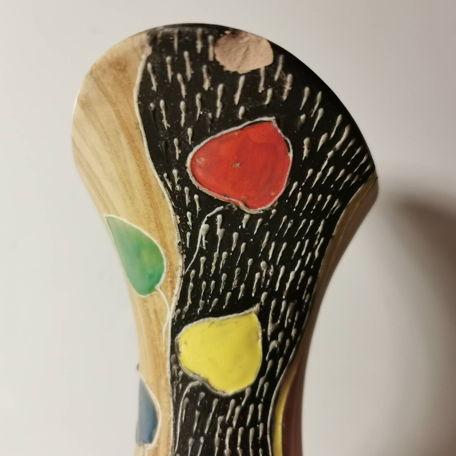 Large Deruta vase from the 1950s/1970s in enameled ceramic signed and numbered