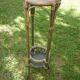 Side table in rattan and bamboo