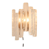 German glass wall sconce from Fischer Leuchten, 1970s