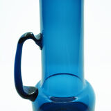 Pichet en verre bleu Kastrup Holmegaard par Jacob Bang