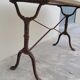 Restaurant bistro table in oval marble and decorated cast iron bases -1m51