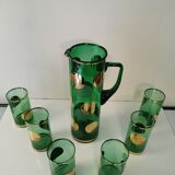 Glass orangeade service from the 1970s