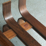 Coffee table with a steam-bent base by Ilse Möbel, 1960’s