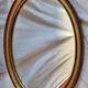 Oval mirror gilded wood, 44x34 cm
