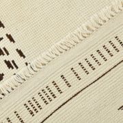 8x10 Beige & Dark Brown Modern Oushak Rug, 232x303Cm